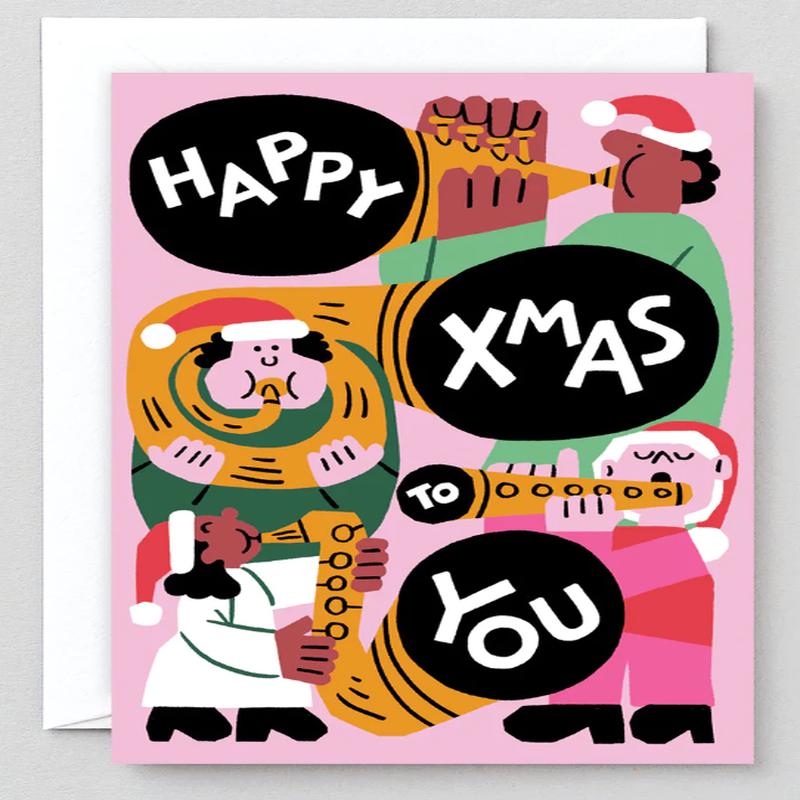 Happy Xmas Brass Band Card
