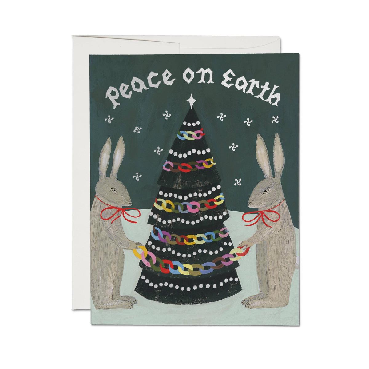 Peace Rabbits greeting card