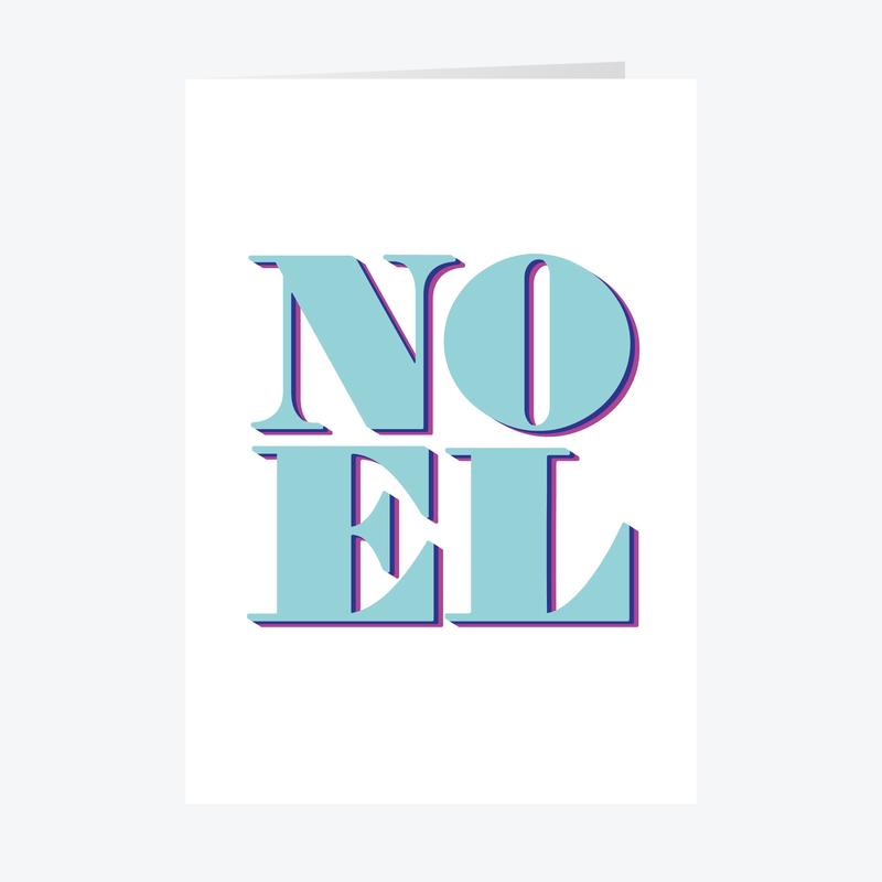 Personalised NOEL Christmas Card Set A5 Size - A5 / 45