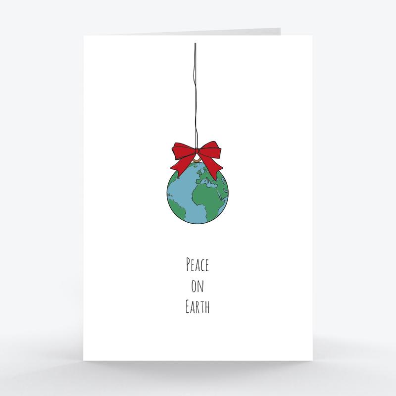 Personalised Peace on Earth Christmas Card Set - A5 or A6 Sizes - A6 / 45