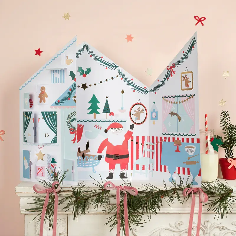 Santa's Cabin Sticker Advent Calendar