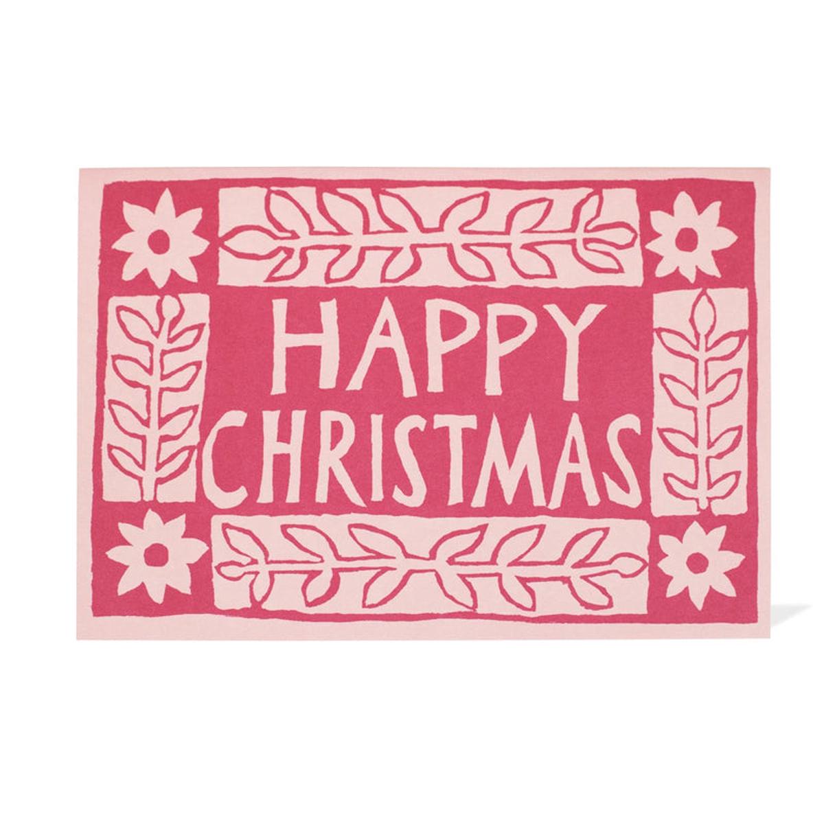 Starflower Border Christmas Cards Pack of 10