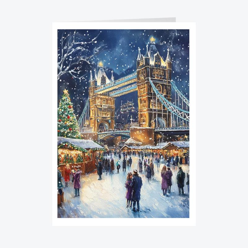Tower of London Personalised Christmas Card - A5 or A6 Sizes - A5 / 5