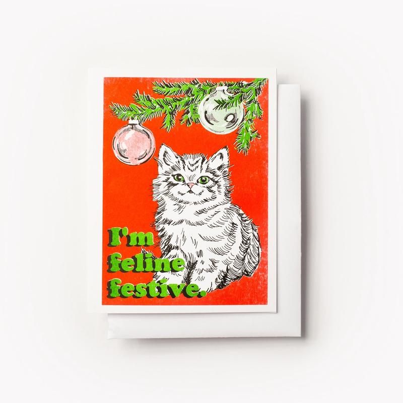 YOW: Riso Card - I'm Feline Festive - Default Title