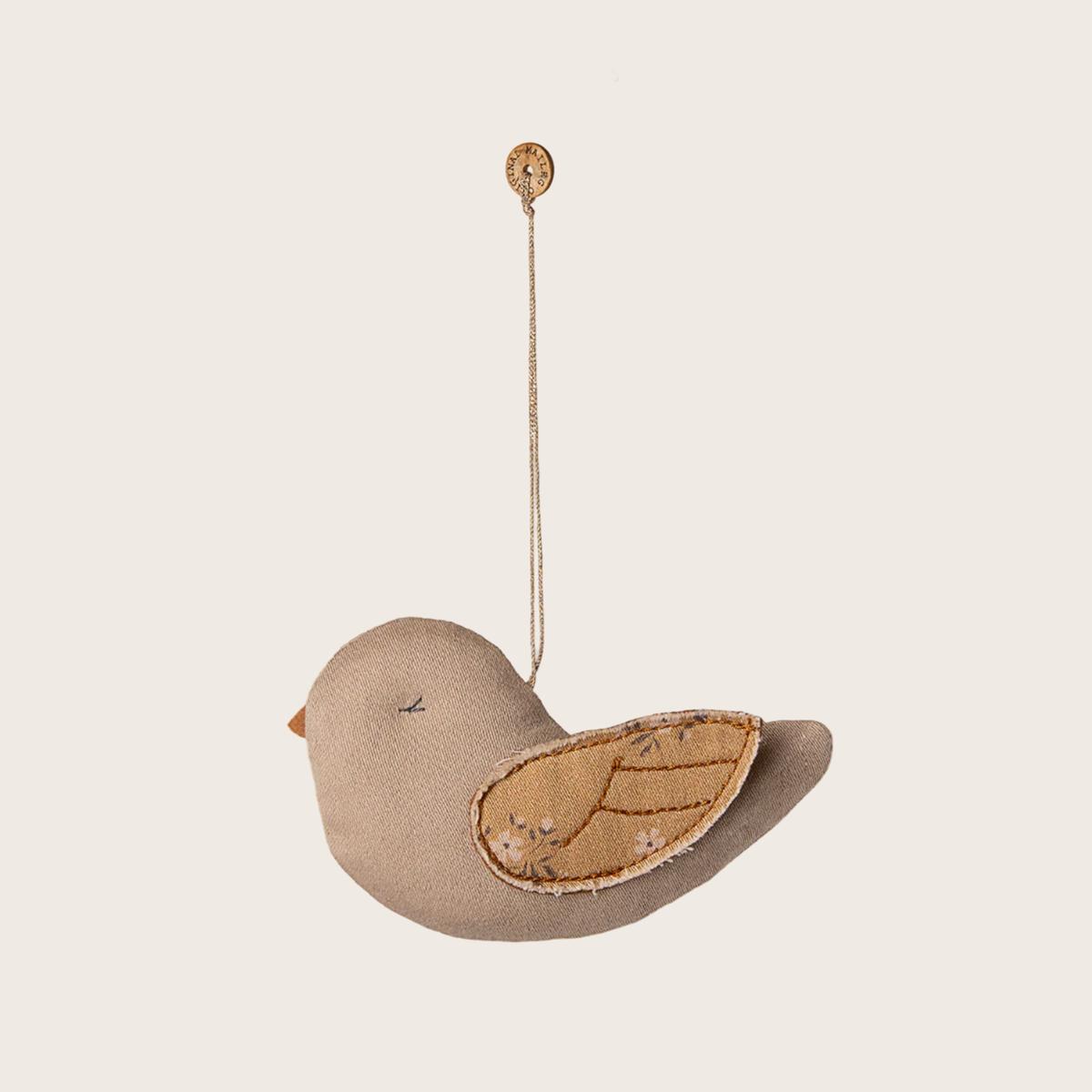 Bird Fabric ornament - Mable - Latte