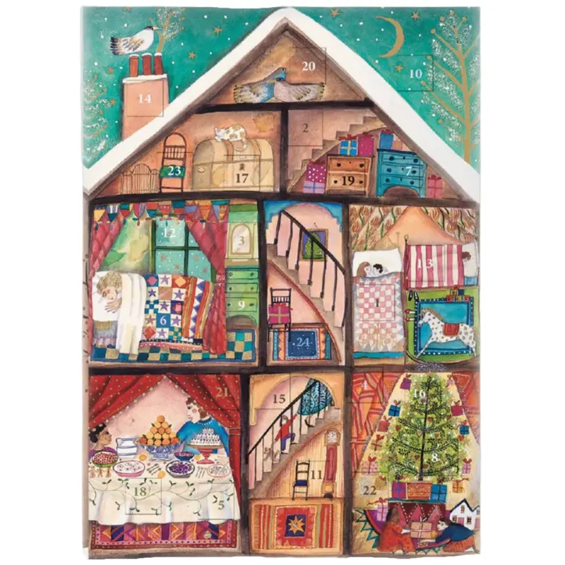 Christmas House Advent calendar card