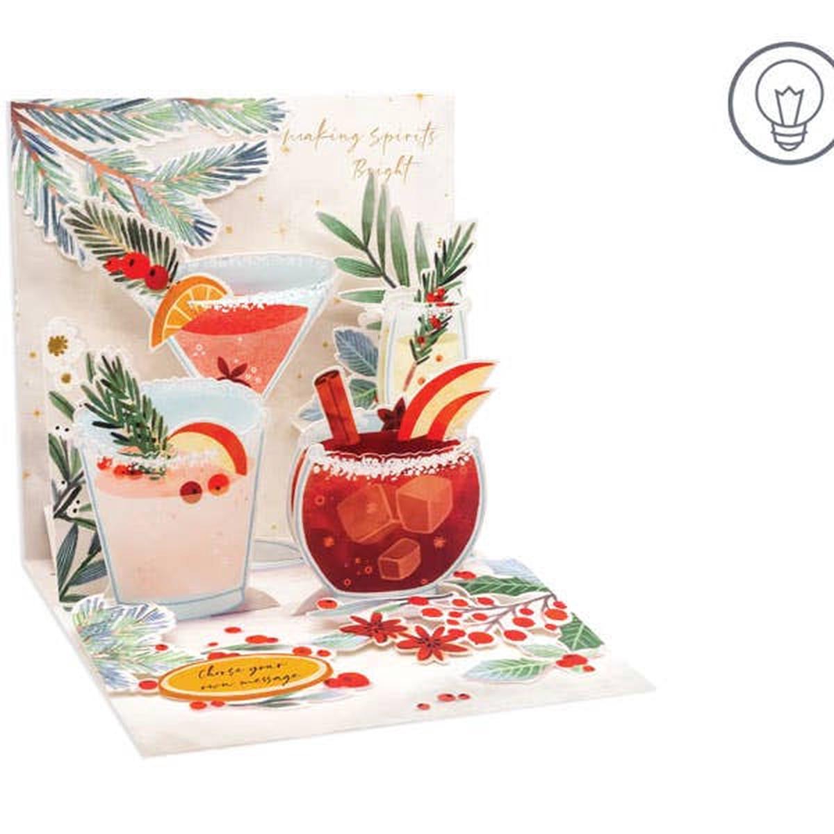 Cocktails Christmas Pop-Up Card