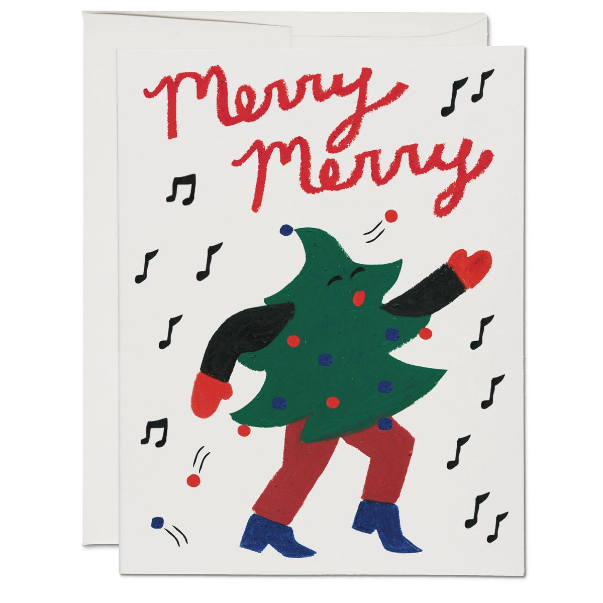 Dancing Tree holiday greeting card