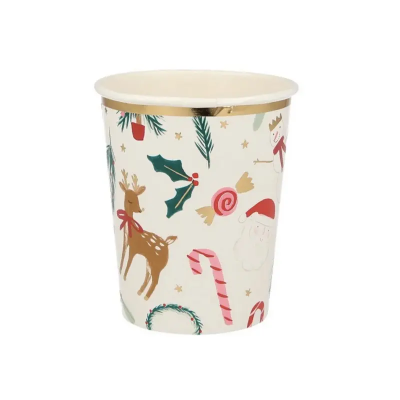 Festive Motif Cups (8pk)