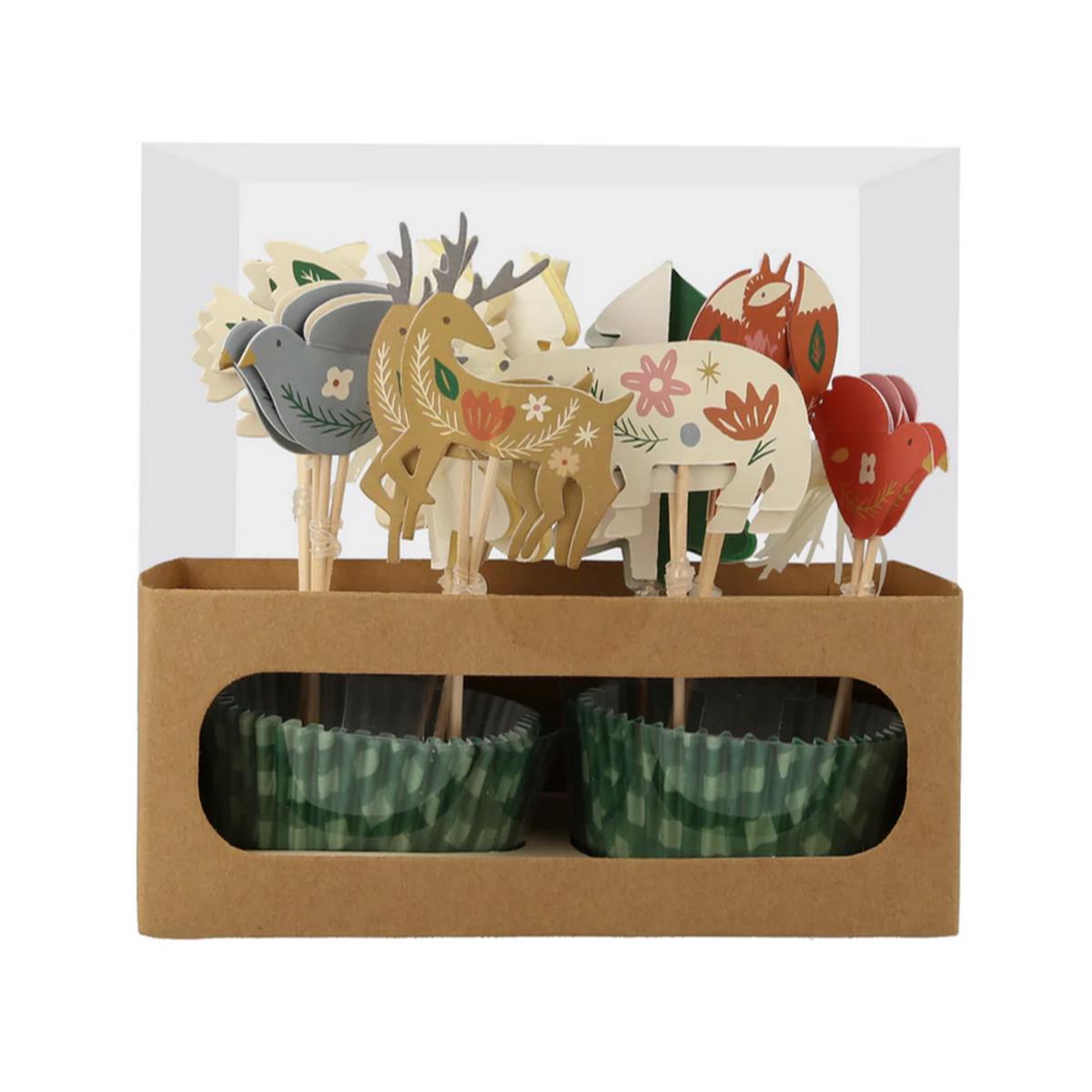 Folk Woodland Cupcake Kit