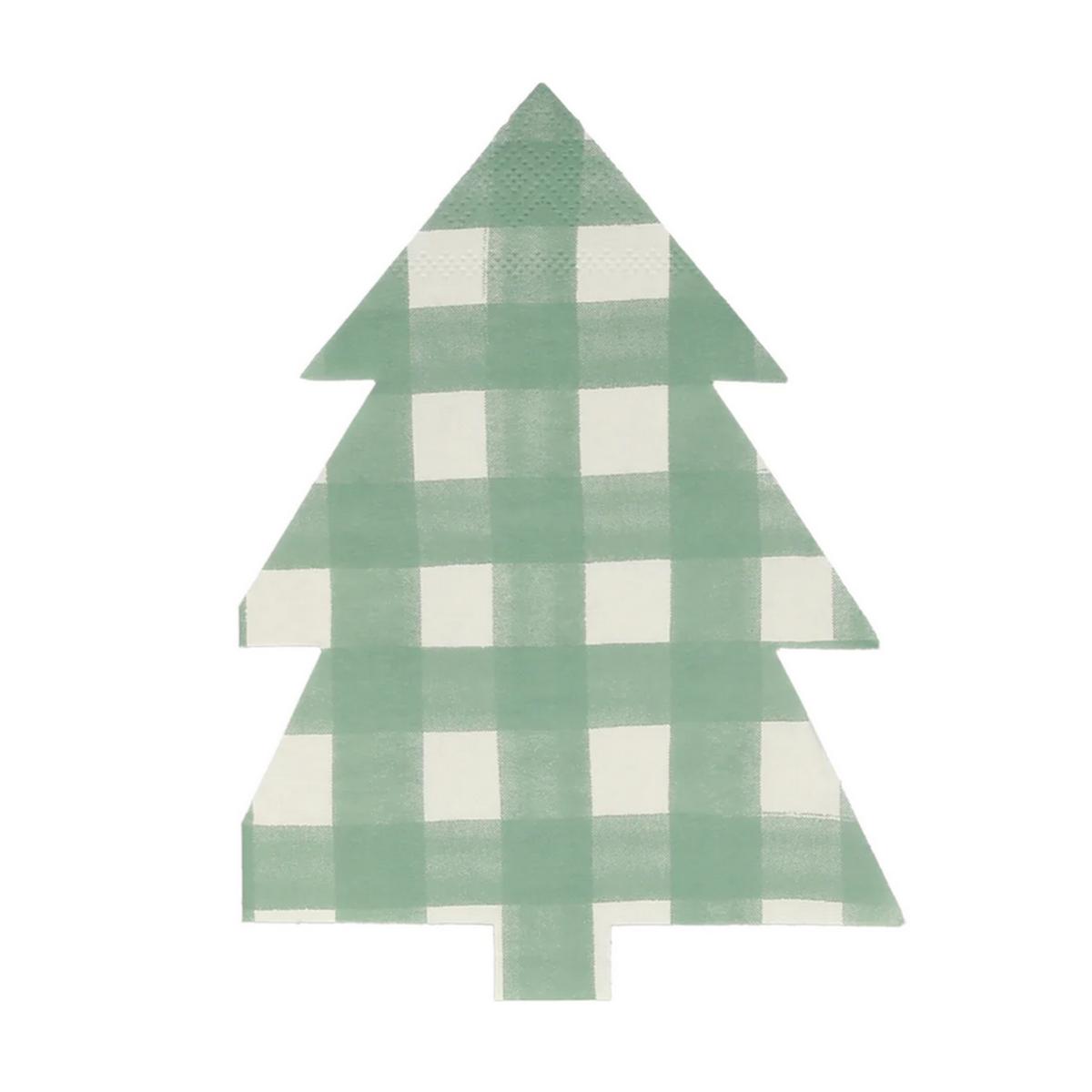 Green Gingham Tree Napkins