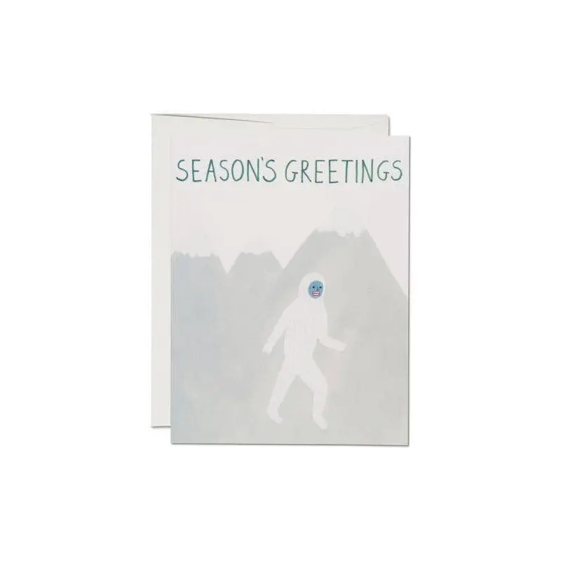 Holiday Yeti holiday greeting card