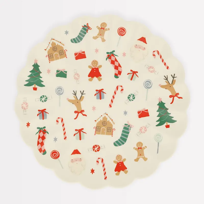Jolly Christmas Reusable Large Plate