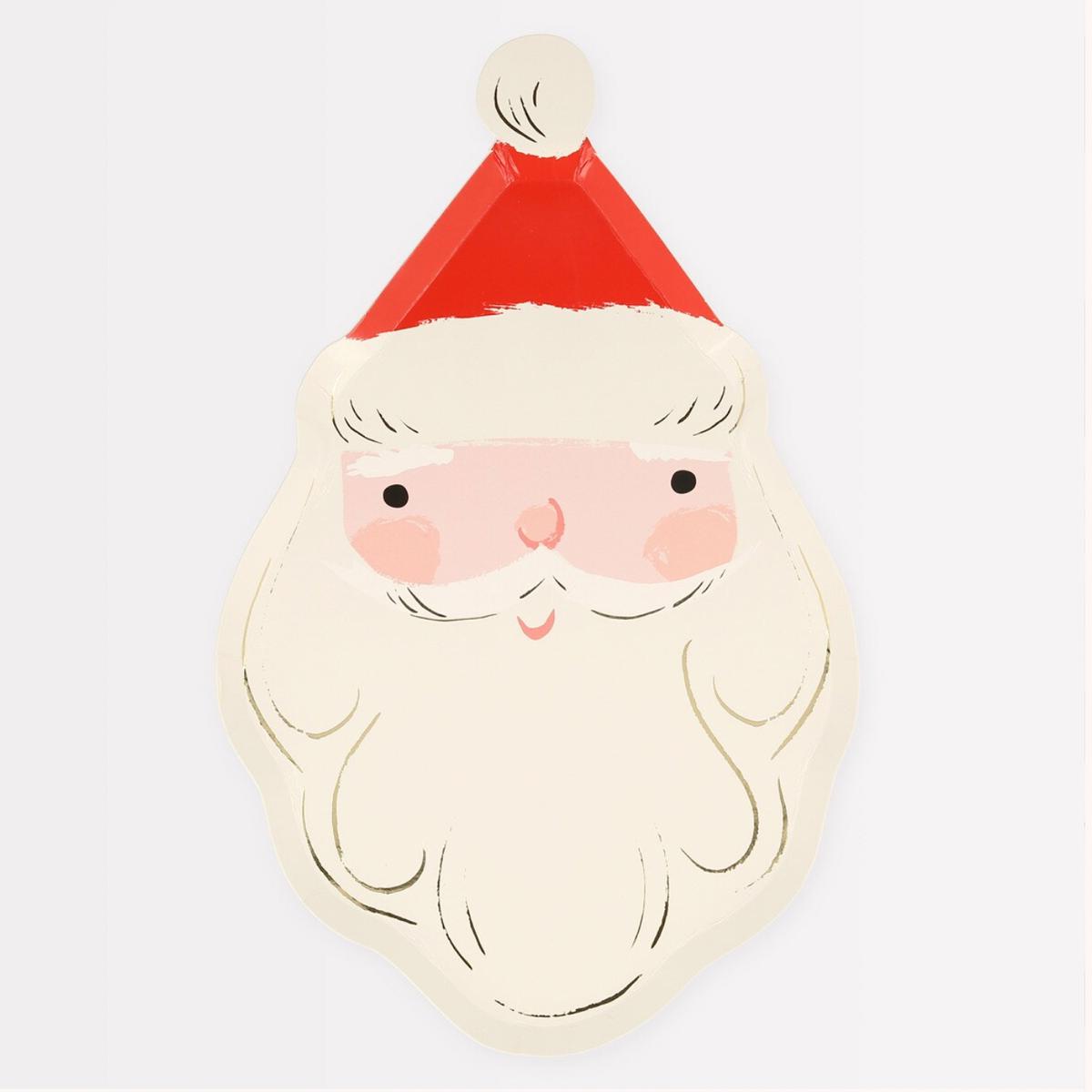 Jolly Christmas Santa Plates
