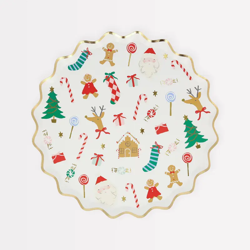 Jolly Christmas Side Plates (x8)