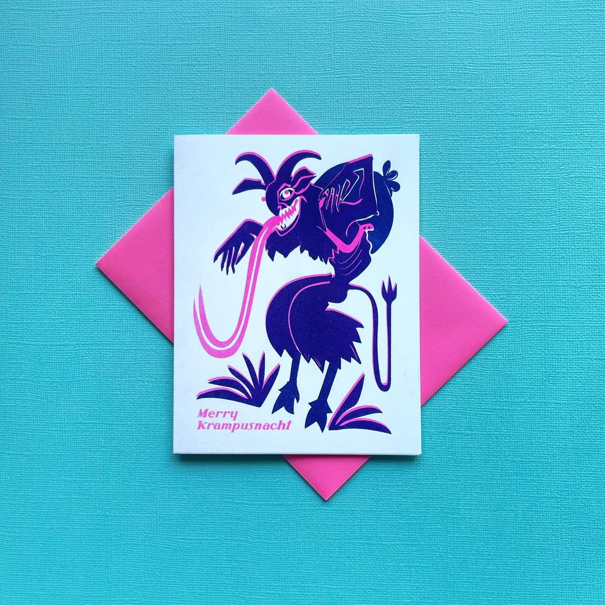 Krampus - Risograph Holiday Card