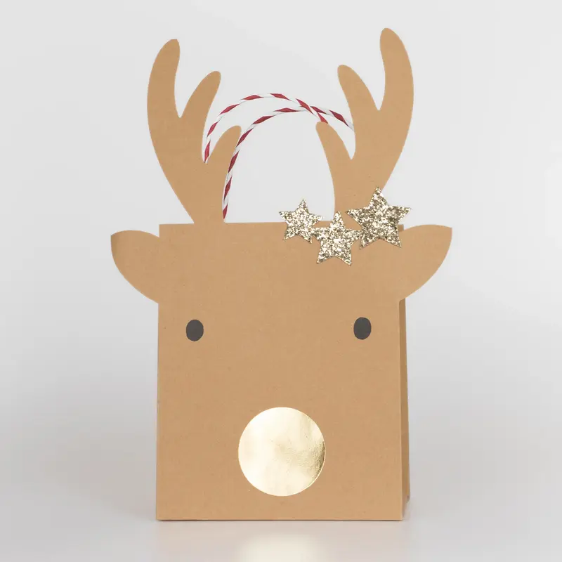 Medium Reindeer With Stars Gift Bags