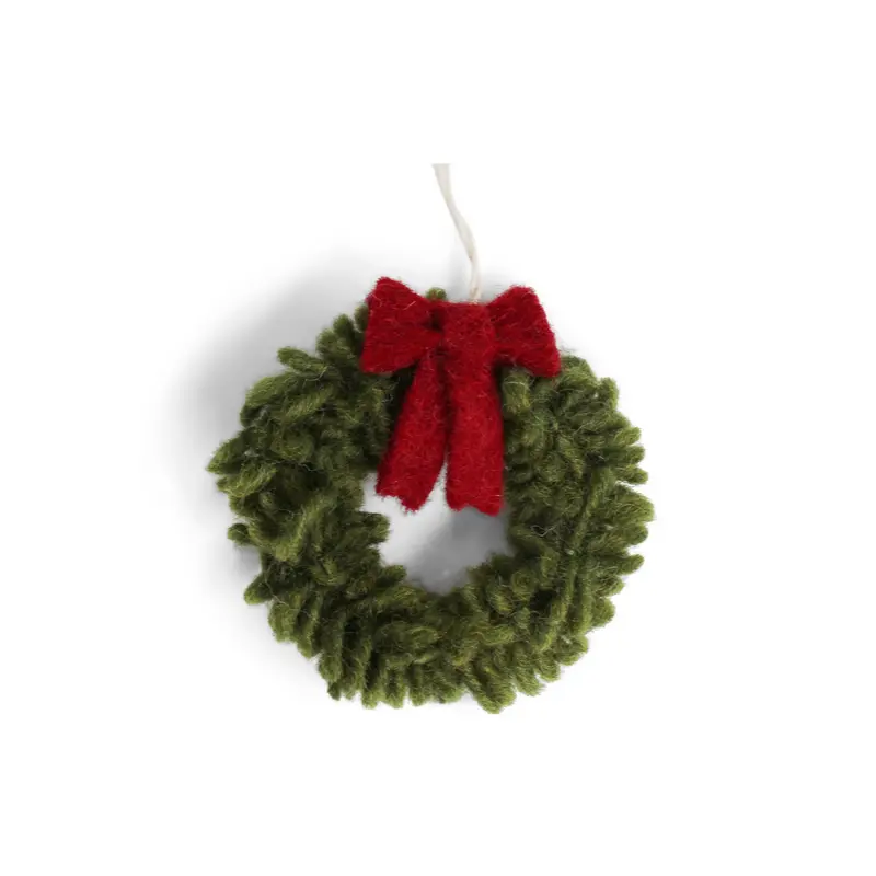 Mini Wreath with Red Bow