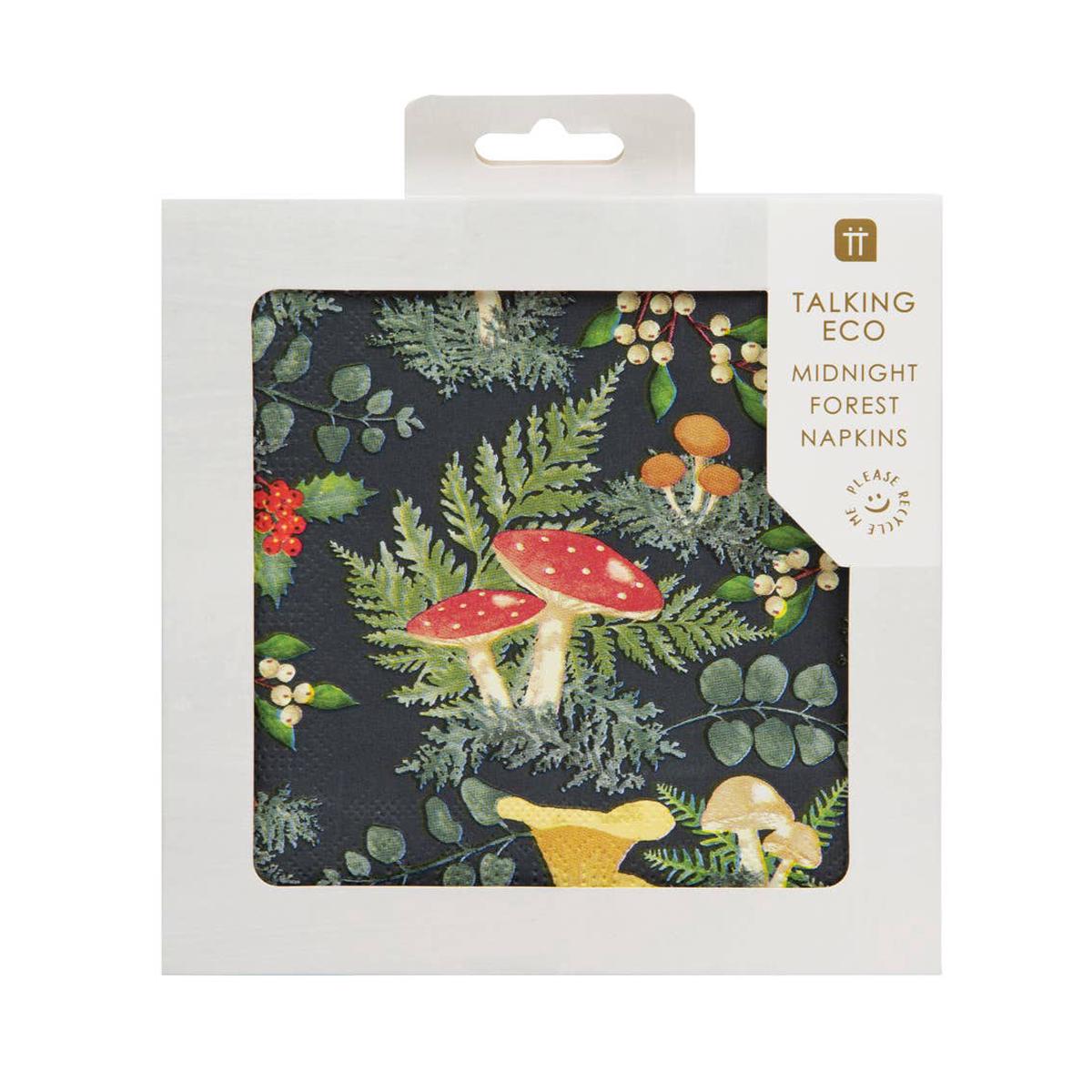 Mushroom Christmas Napkin (20Pk)