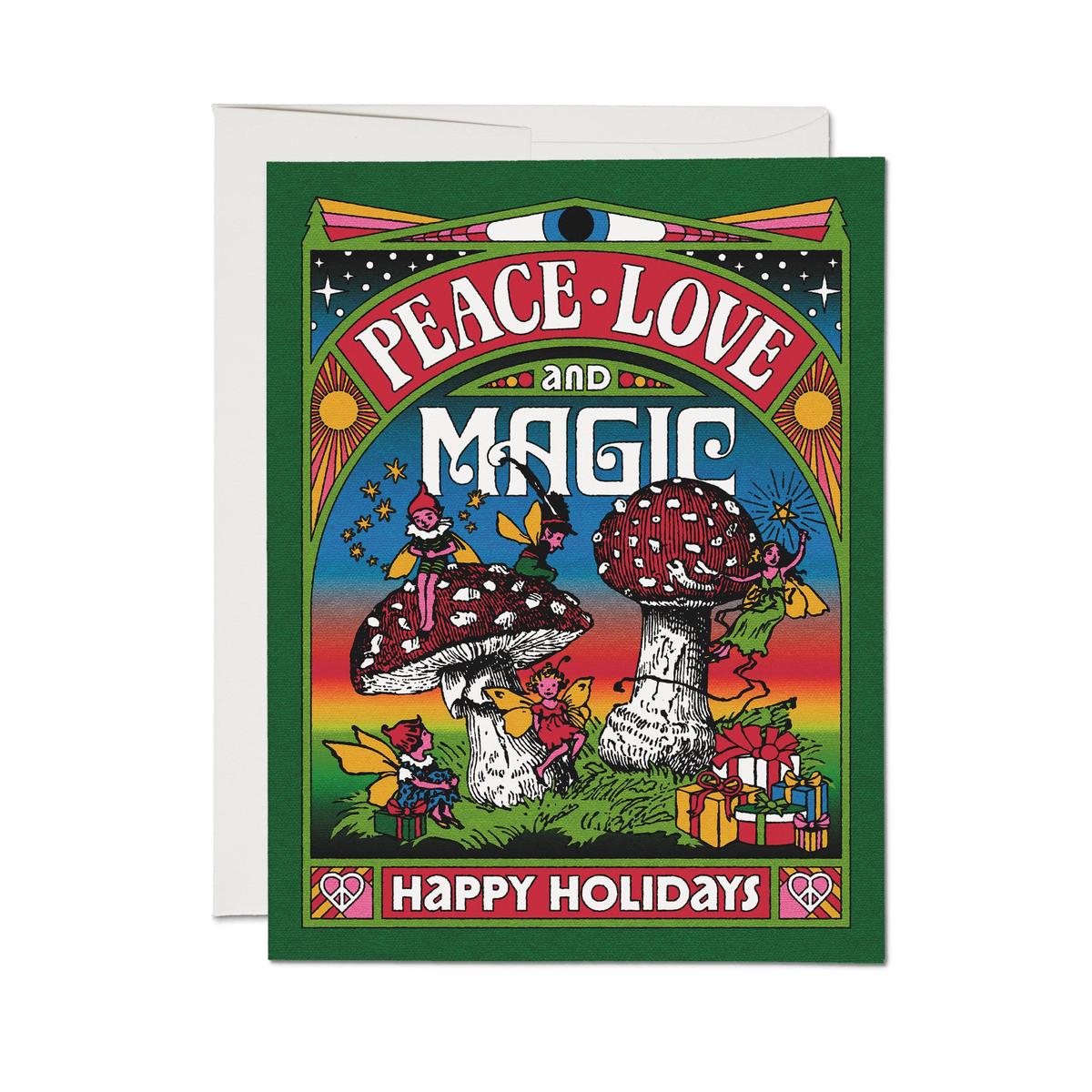 Peace Love Magic greeting card