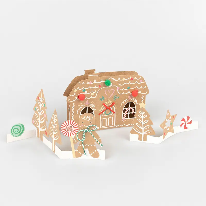 Pop-Up Gingerbread Scene Card