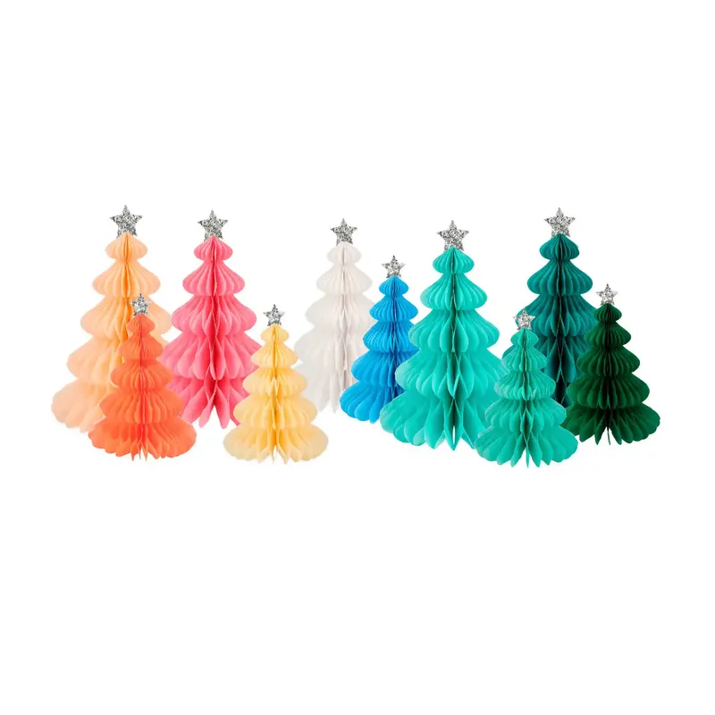 Rainbow Forest Honeycomb Decorations