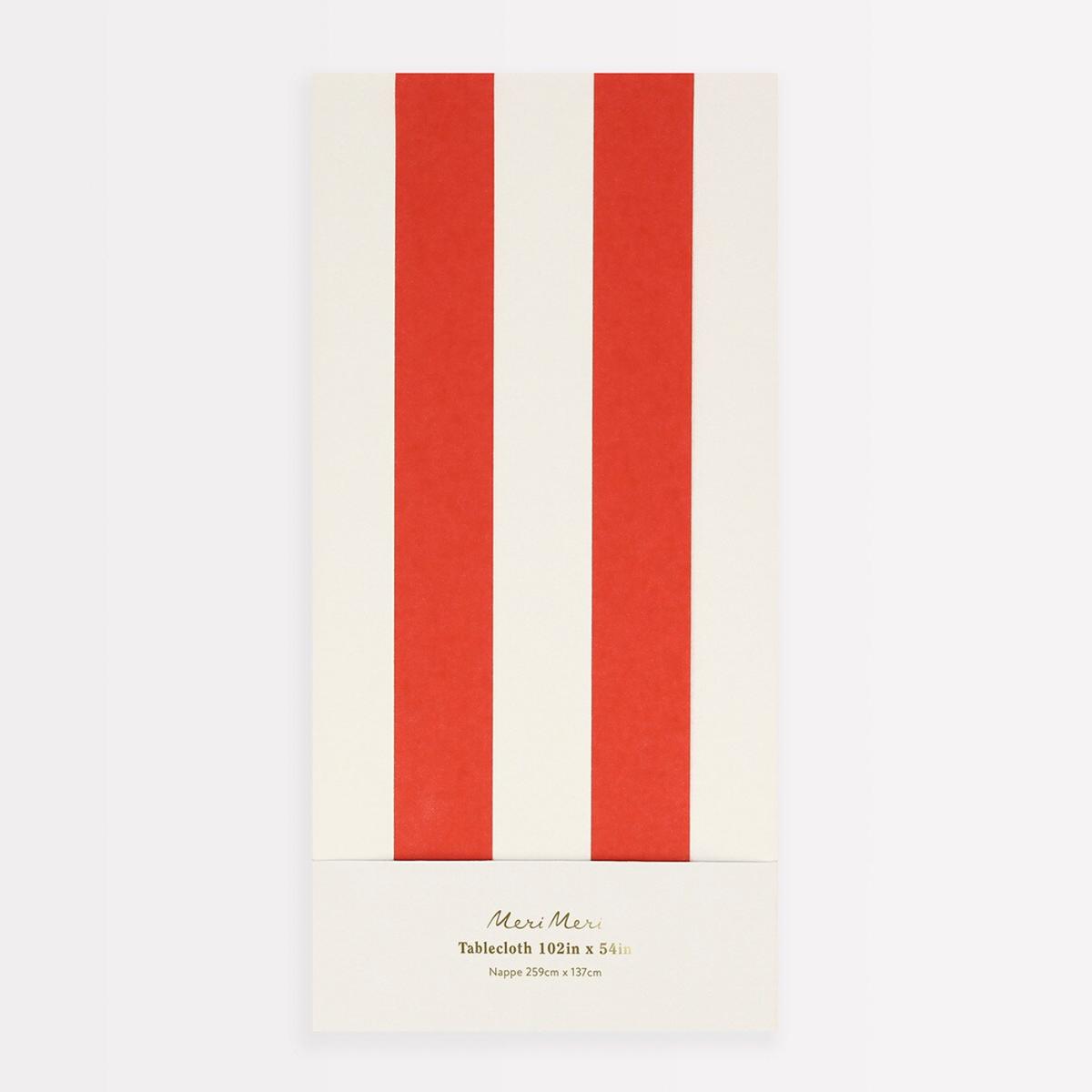 Red Striped Tablecloth