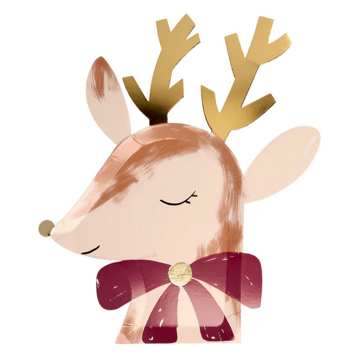 Reindeer With Bow Plates