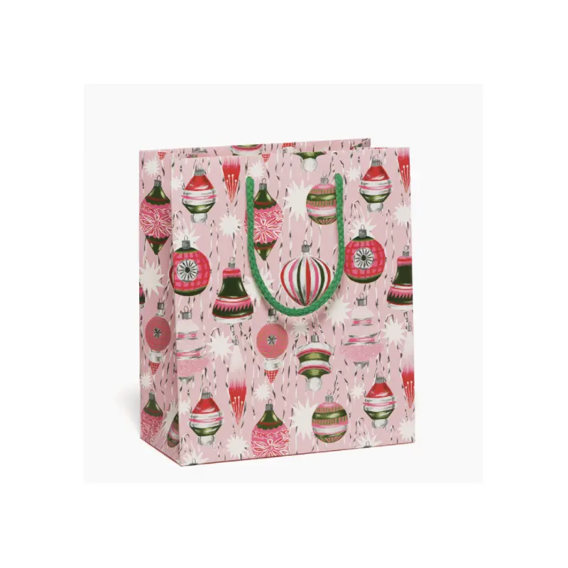 Retro Ornaments Holiday Gift Bag -medium