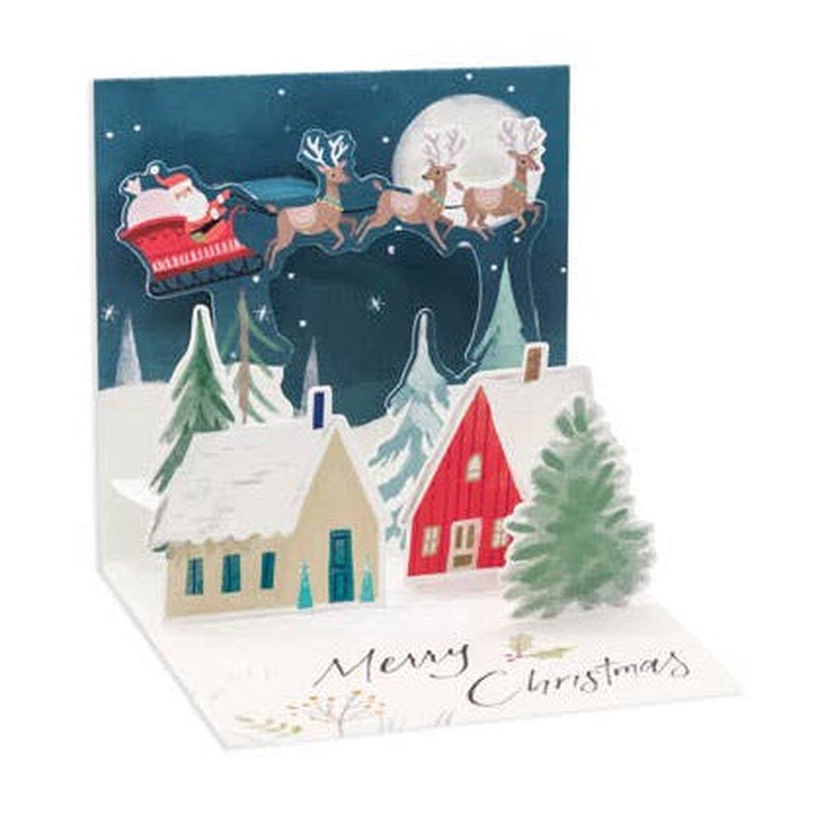 Up, Up, and Away Christmas Mini Pop-Up Card