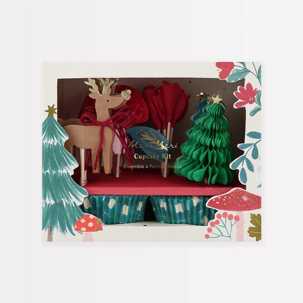 Winter Woodland Cupcake Kit (x24 toppers)