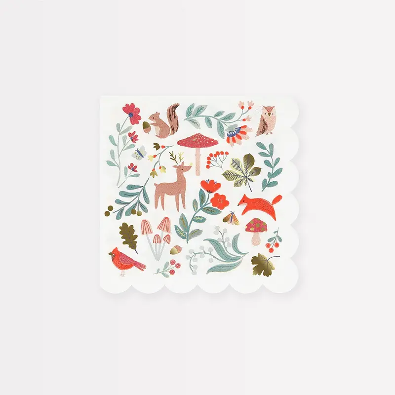 Winter Woodland Small Napkins (x16)