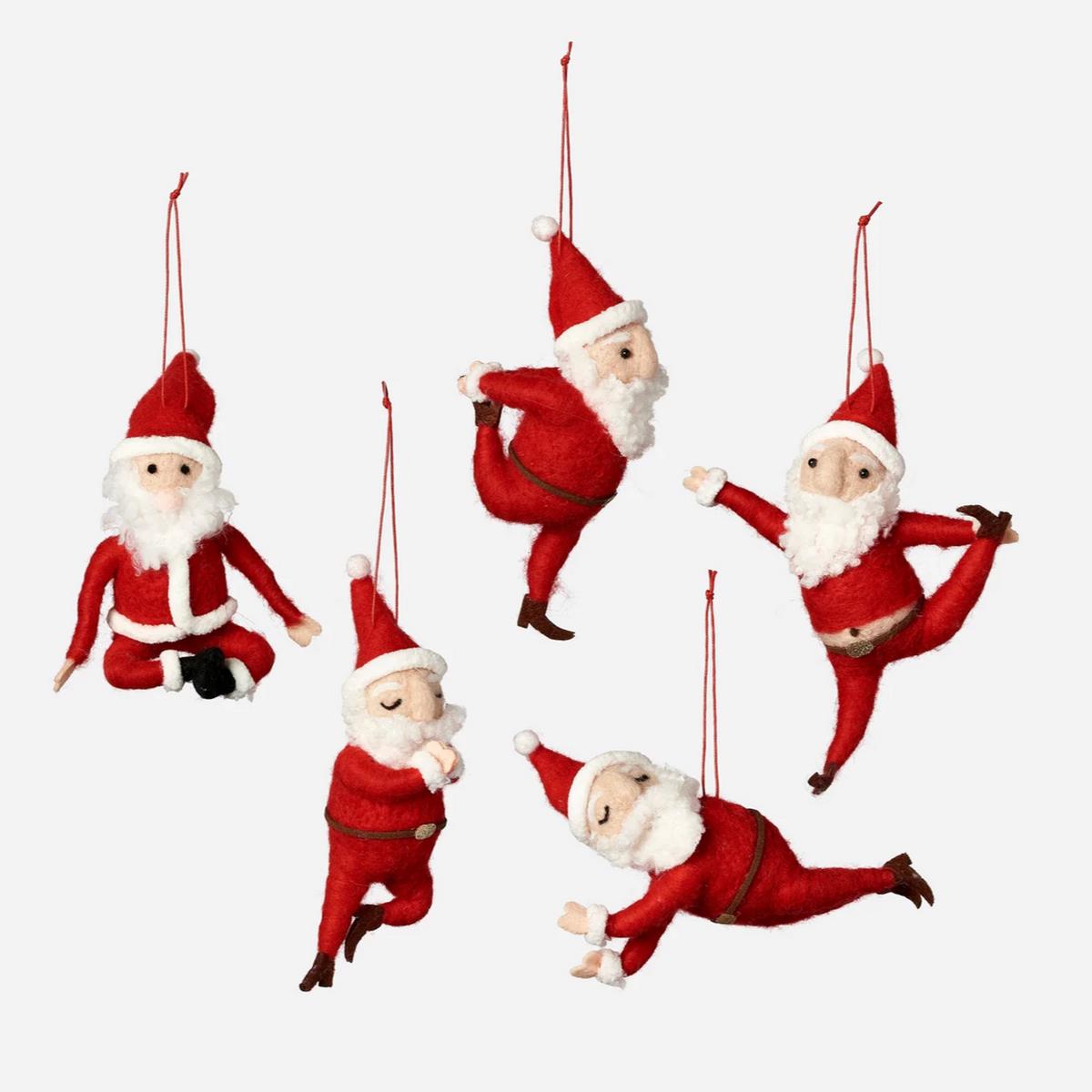 Yoga Santa Ornament