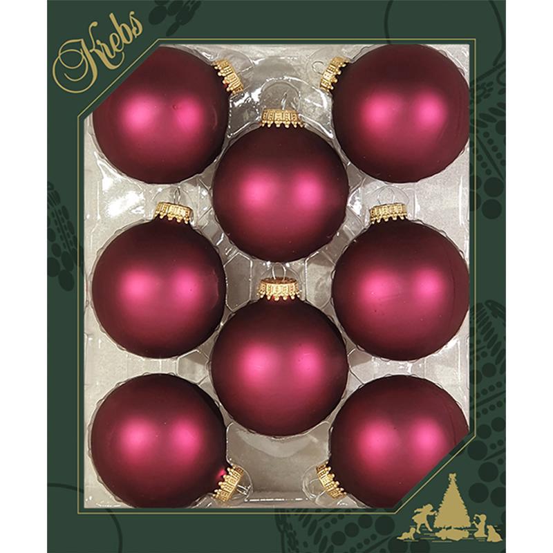 Christmas By Krebs CBK00180 Ball Christmas Ornament, Garnet Velvet