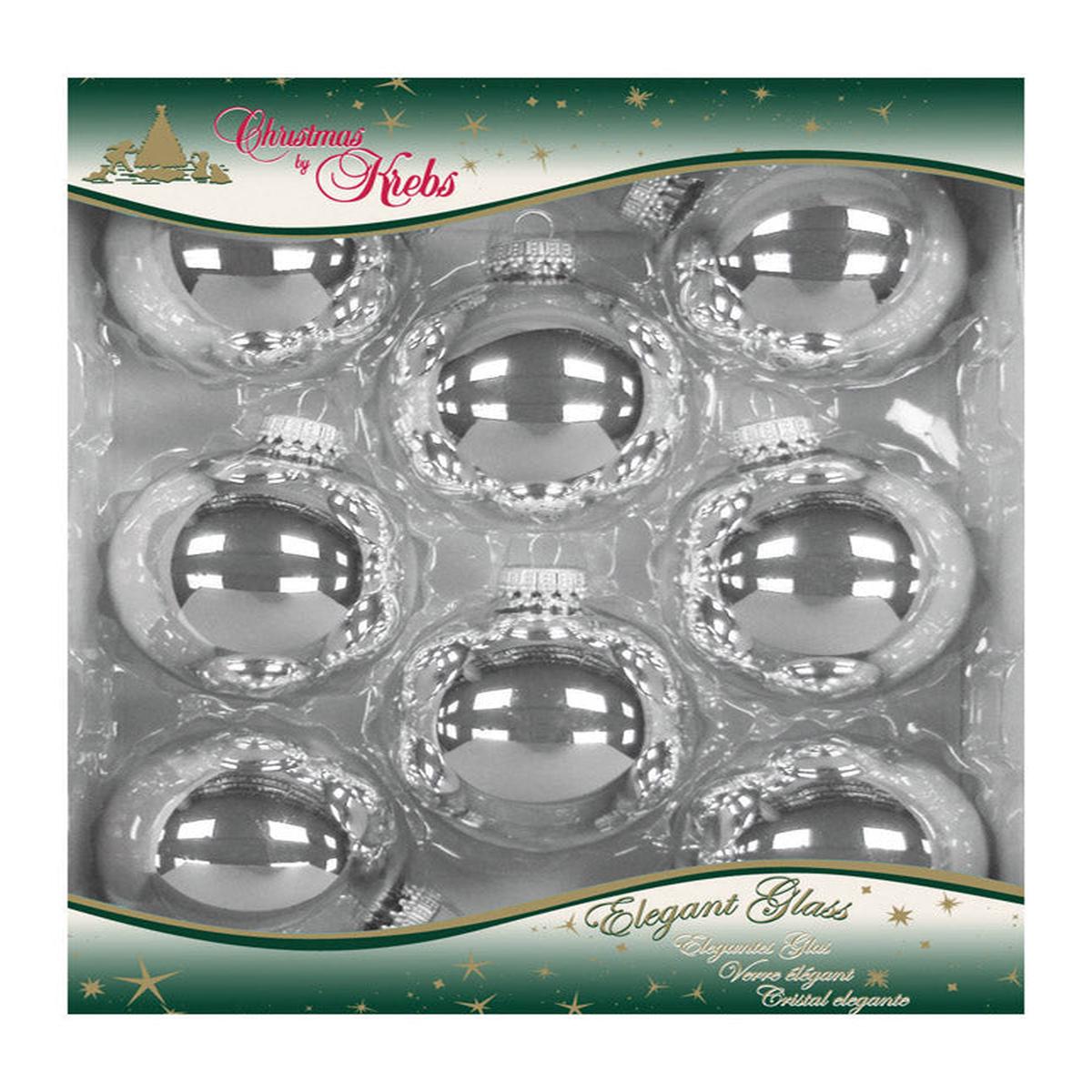 Christmas by Krebs CBK70121 Ball Ornament Bright Silver