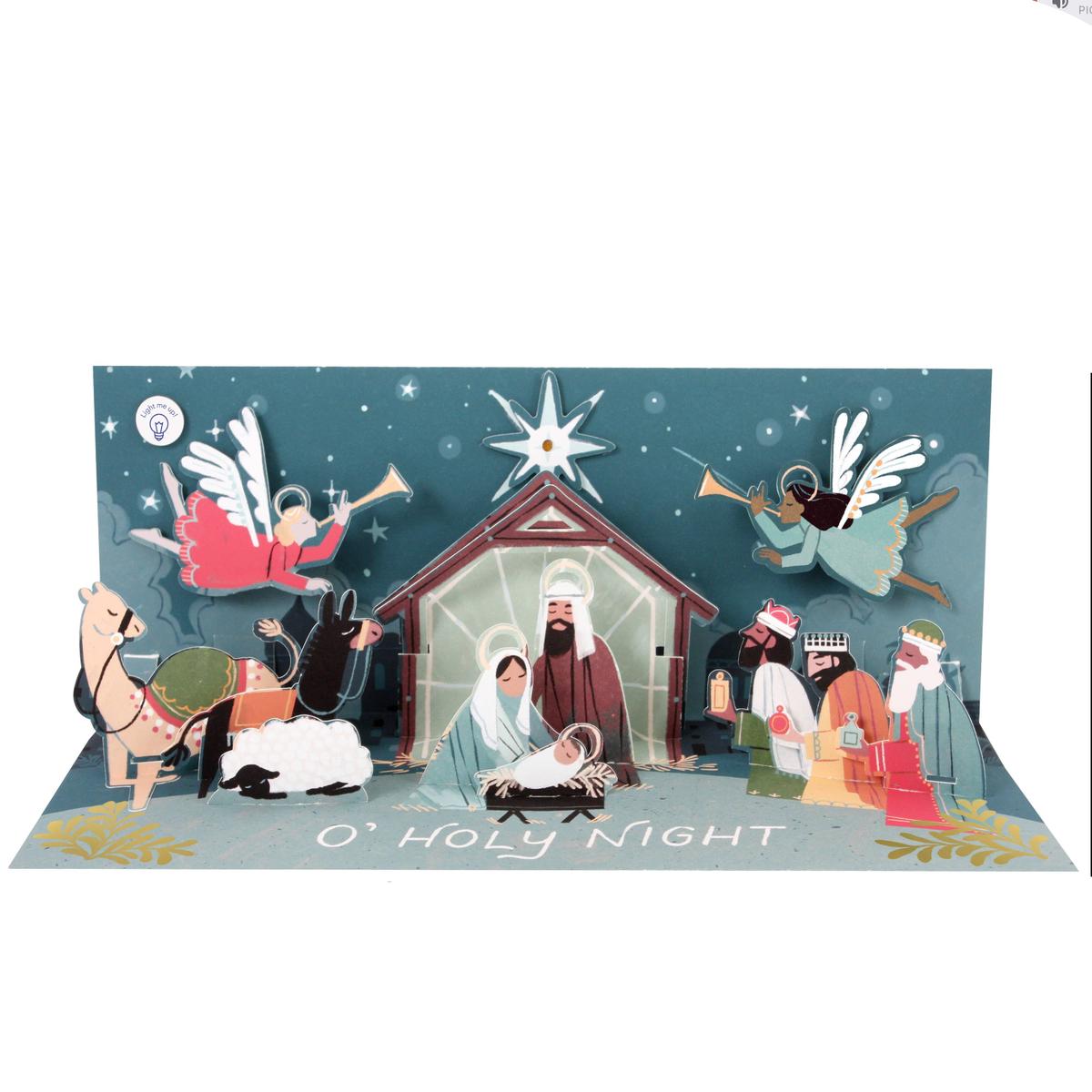 Christmas Light-up Nativity Pop-up Card
