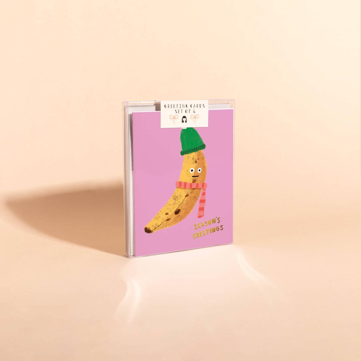 Cozy Banana - Holiday Card Box Set of 6