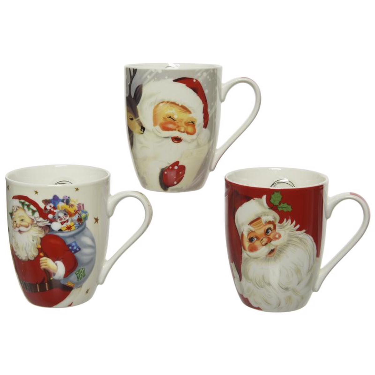 Decoris 607780 Christmas Santa Mug, Multicolored