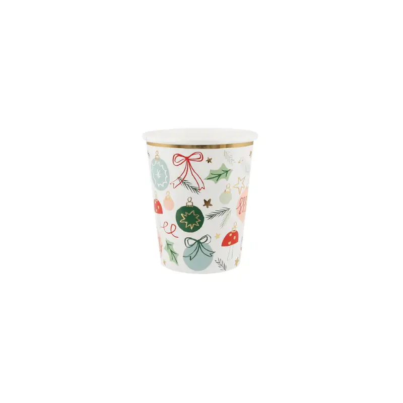 Festive Pattern Cups (8pk)