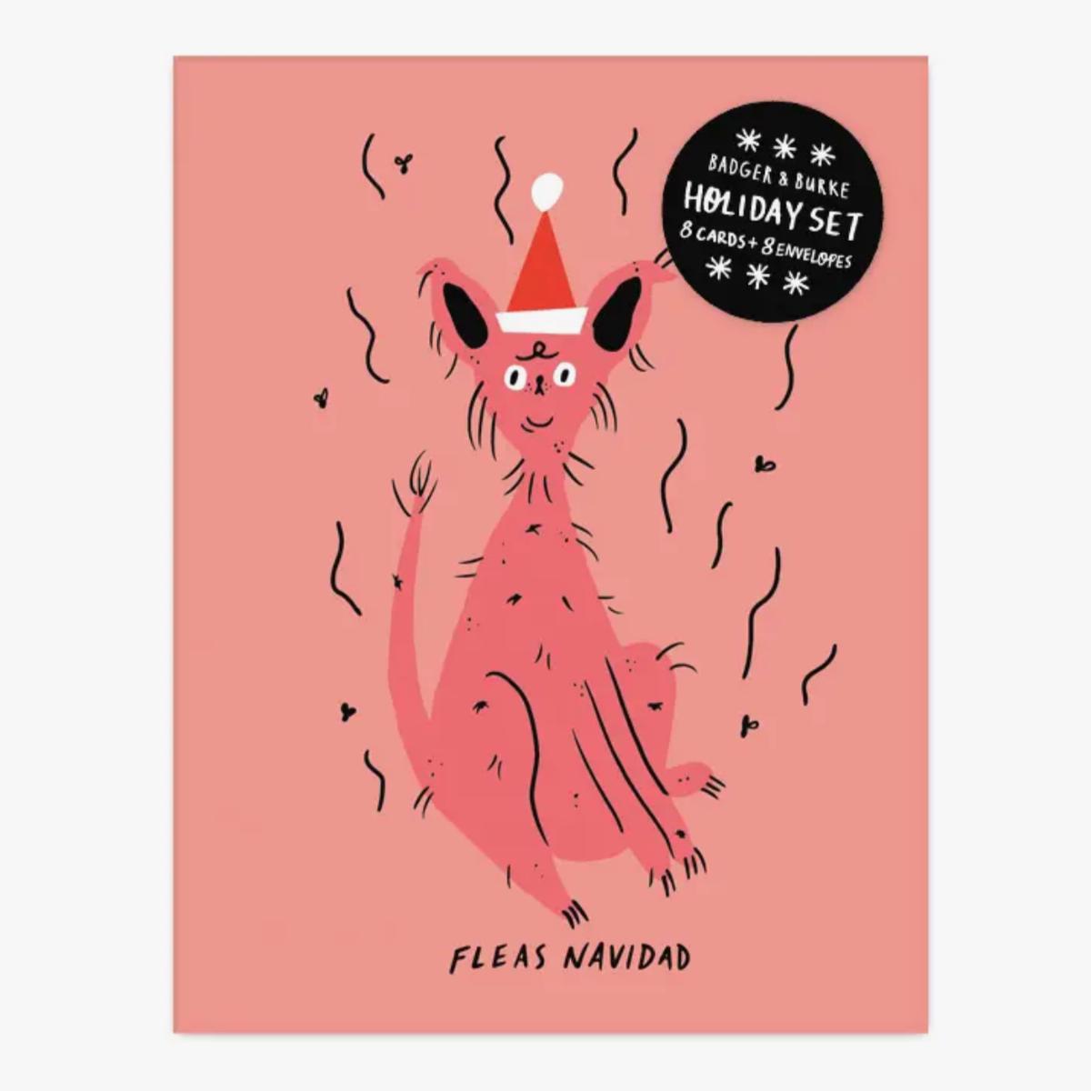 Fleas Navidad -card set -holiday