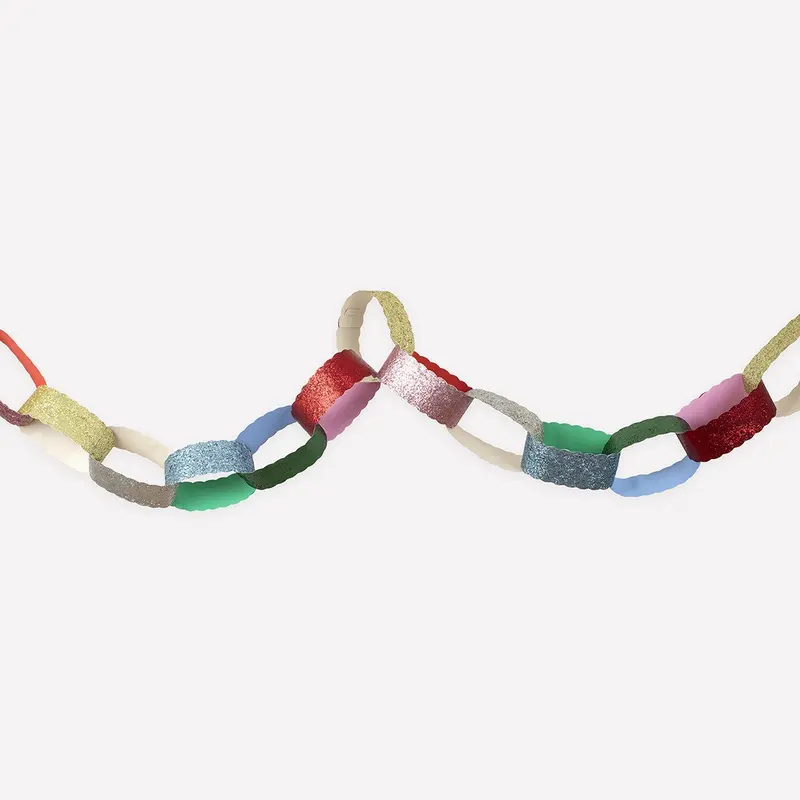 Giant Glitter Paper Chains Set