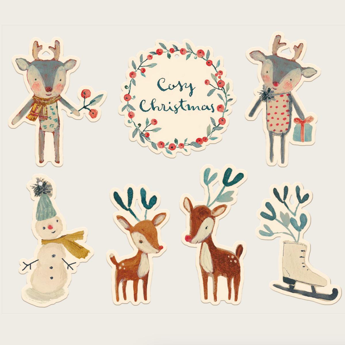 Gift tags Cosy Christmas -off white