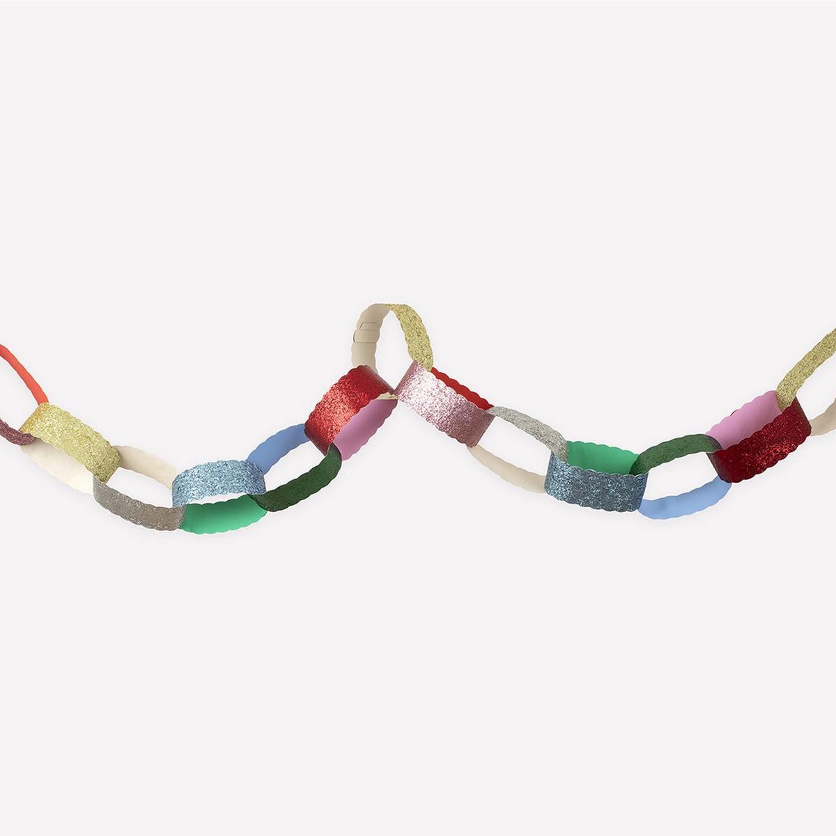 Glitter Paper Chains Set