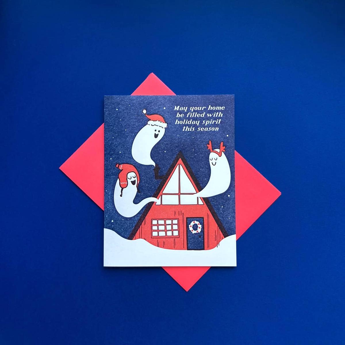 Holiday Spirit - Letterpress Greeting Card Single/Boxed Set