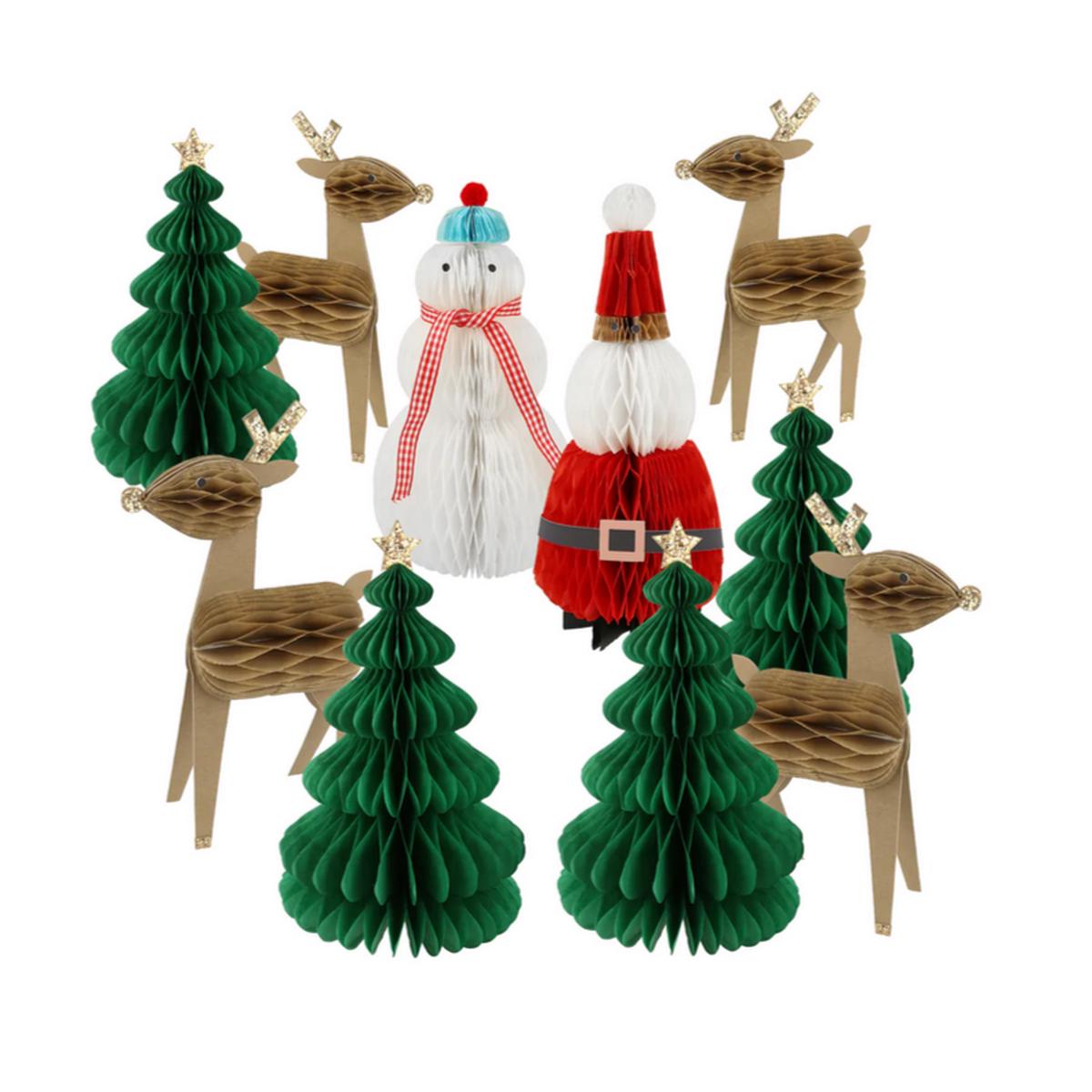 Honeycomb Christmas Characters
