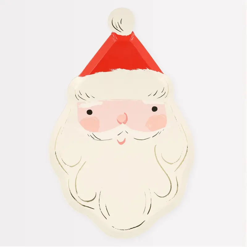 Jolly Christmas Santa Plates (8pk)