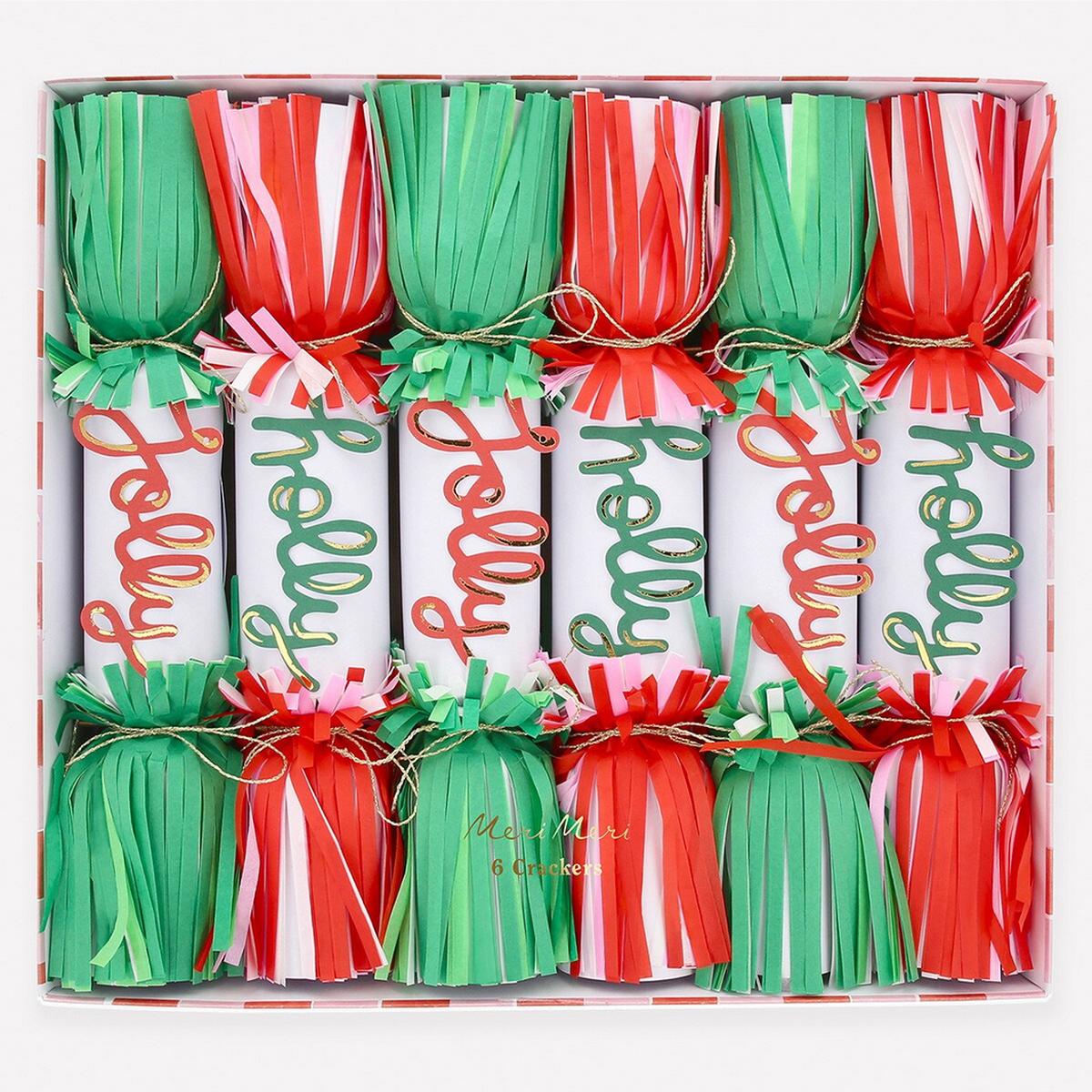 Jolly Holly Fringe Crackers