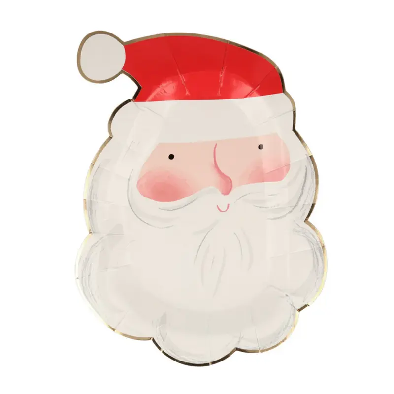 Jolly Santa Plates (8pk)