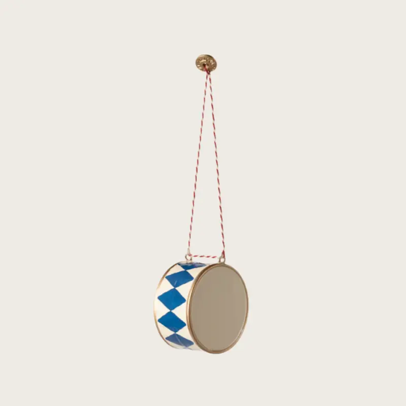 Maileg Metal Ornament Large Drum - dark blue