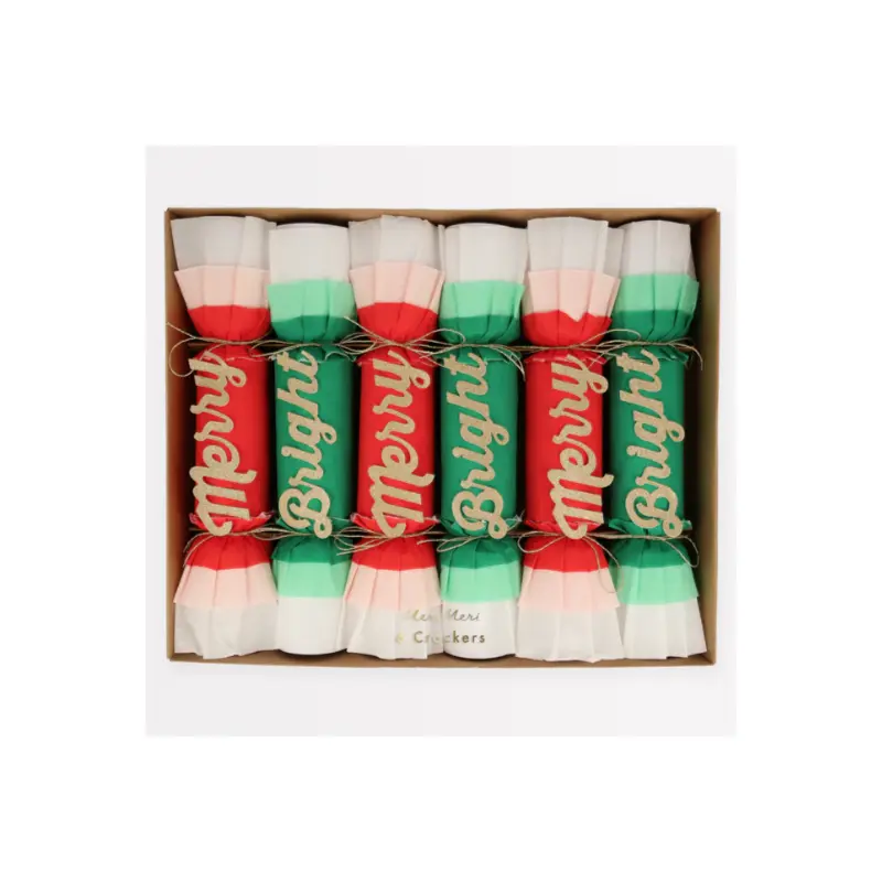 Merry & Bright Christmas Crepe Crackers -gifts